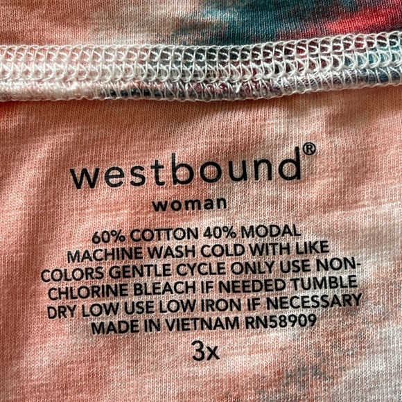 Westbound women's size 3X pull over top career casual paint brush v neck - Picture 5 of 13